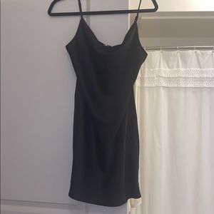 Silky black dress